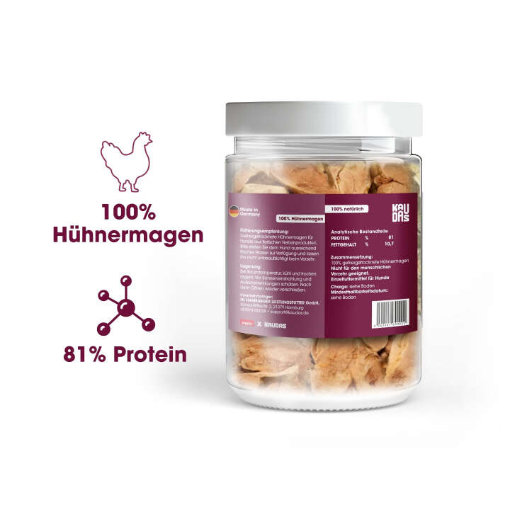 KAUDAS Hundeleckerli HühnermagenPur Natursnack